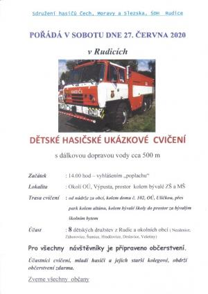 pozvánka na akci SDH Rudice